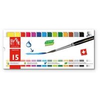 ราคา สีกวอช ชนิดตลับ Caran D’Ache 230718 15 สี 1000.715 1 ชิ (Y006817)