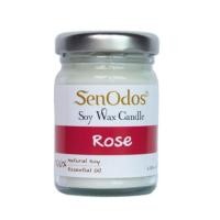 ราคา เทียนหอม อโรม่า SenOdos เทียนหอมไขถั่วเหลือง กลิ่นกุหลาบ ขนาด 45 กรัม (Y008005)