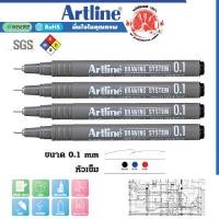ราคา ARTLINE ปากกาเขียนแบบ ขนาด 0.1 มม. ชุด 4 ด้าม สีดำ (Y014175)