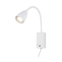 ราคา โคมไฟหัวเตียง USB Port (GU5.3x1) LUZINO รุ่น 19195-WH ข (Y020491)