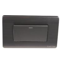 ราคา ชุดสวิตช์สองทาง 1 ช่อง LUZINA รุ่น Brush A85-BK01B สีเง (Y021113)