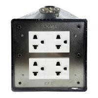 ราคา บล็อกยาง 4 x 4 พร้อมปลั๊กกราวค์คู่ SOKAWA รุ่น S-115 สีดำ (Y040679)