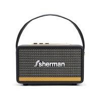 ราคา ลำโพงบลูทูธ Retro สไตล์คลาสสิค SHERMAN SB-22B2B+ สีดำ-ทองเหลือง ชุด (YA08552)