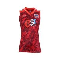 ราคา GRAND SPORT เสื้อวอลเลย์บอลทีมชาติหญิงแขนกุด 2023 แดง, XL (YD18155)