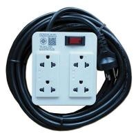 ราคา ชุดเต้ารับ 4 ช่อง 1 สวิตซ์ 5 เมตร 3500W 16A B4-2 ยูนิค Nonsense สีดำ-ขาว (Y091434)