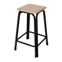 ราคา เก้าอี้บาร์ไม้ยางพาราทรงเหลี่ยม KASSA สูง 62 ซม. สีธรรมชาติ (Y026300)