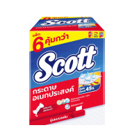 ราคา SCOTT กระดาษอเนกประสงค์ แบบแผ่น รุ่น Towel 84 แผ่น (6 แพ็ค) (0011278)