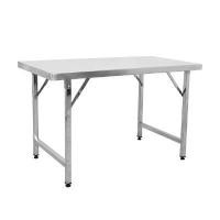 ราคา KASSA โต๊ะพับสเตนเลสทรงหลี่ยม รุ่น 1100000279 สีเงิน ขนาด 120x60x75 ซม. (Y099644)
