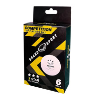 ราคา GRAND SPORT ลูกปิงปอง รุ่น MATCH P6 3 ดาว 40 มม. สีขาว (บรรจุ 6 ลูก) 378320 (YD17779)