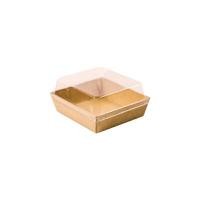 ราคา GOOD BOX PACK กล่องขนมจตุรัสคราฟท์+ฝา ไซส์ M 100 ชุด (YA13561)