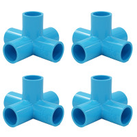 ราคา THAI PIPE ข้อต่อพีวีซีห้าทางตั้งฉาก ขนาด 3/4 นิ้ว (6 หุน) (แพ็ค 4 ชิ้น) (YA05985)