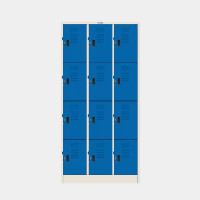 ราคา ICONIC ตู้ล็อกเกอร์ 12 ประตู ช่องโล่ง รุ่น MLK-12 สีขาว-น้ำเงิน ขนาด 91.4 x 45.7 x 183 ซม. (YA10758)