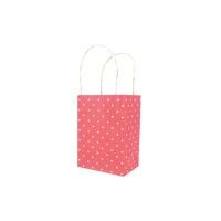 ราคา Good Box Pack ถุงกระดาษคราฟท์ไซส์S 13x8x18cm. สีแดงลายจุด 100ใบ (YA13999)