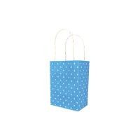 ราคา Good Box Pack ถุงกระดาษคราฟท์ ไซส์ S 13x8x18cm. สีฟ้าลายจุด 100ใบ (YA14002)