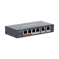 ราคา HIKVISION สวิตช์ 4 พอร์ต (6,4 POE) รุ่น DS-3E1106HP-EI (YD02856)