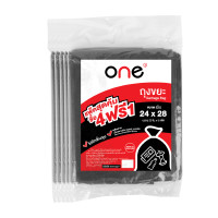 ราคา ONE ถุงขยะดำ 24x28 นิ้ว แพ็ค 20 ใบ (แพ็ค 4 ฟรี 1) (0099300)