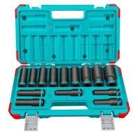 ราคา TOTAL ชุดลูกบล็อกกระแทกแบบสั้น 1/2 นิ้ว 14 ตัว รุ่น THKISD12143L (YD20071)