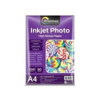 ราคา Printmaxกระดาษโฟโต้กลอสซี่อิงค์เจ็ท A4 200แกรม(50แผ่น) (YB96782)