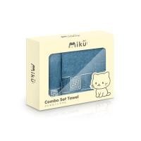 ราคา MIKU ชุดเซ็ตผ้าขนหนู รุ่น CW-400 ขนาด 70X140 ซม. + 35X75 ซม. สี NAVYBLUE (YD08944)