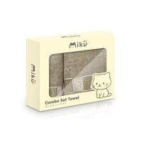 ราคา MIKU ชุดเซ็ตผ้าขนหนู ลายก้นหอย สีน้ำตาล (ผ้าเช็ดตัว 70x140 ซม. + ผ้าเช็ดผม 35x75 ซม.) (YD08987)