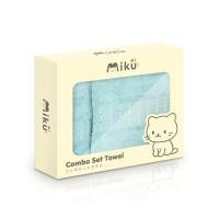 ราคา MIKU ชุดเซ็ตผ้าขนหนู รุ่น CW-320 ลายแถบสี่เหลี่ยม สีฟ้า (ชุด 2 ชิ้น) (YD08998)