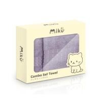 ราคา MIKU ชุดเซ็ตผ้าขนหนู รุ่น CW-320 ลายแถบสี่เหลี่ยม สีม่วง (ชุด 2 ชิ้น) (YD09006)