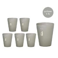 ราคา DKW ชุดถังขยะกลม HH-204P-6 สีเทาขุ่น 9 ลิตร แพ็ค 6 ใบ (Y003383)