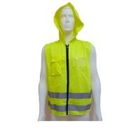 ราคา เสื้อกั๊กสะท้อนเเสงสีเขียว ชาเก้ เสื้อกั๊กจราจร สีเขียวสะท้อนแสง XL เเบบผ้าโพลี คอวี มีฮู้ด หมวก มีซิป ติดแถบสะท้อนแสง ระบายอากาศดี เสื้อเซฟตี้ เสื้อกั๊กตำรวจ (Y083038)
