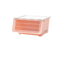 ราคา THAI SUN SPORT กล่องพลาสติกเก็บของ (มีฝาเปิดหน้า) สีชมพู ขนาด 43*37*30 ซม. (YA21839)