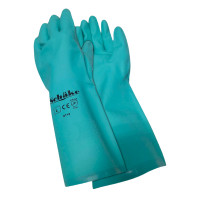 ราคา SCHAKE ถุงมือยางไนไตร 100% ป้องกันสารเคมี NT-18 สีเขียว ไซส์ M แพ็ค 12 คู่ (YA32573)