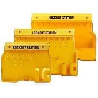 ราคา LOTO LOCK ตู้แขวนติดผนัง 10สล็อตแขวนแม่กุญแจ 1ช่องเก็บอุปกรณ์ Lockout tagout LT-518 สีเหลือง ขนาด 574x396x108mm (YA36001)