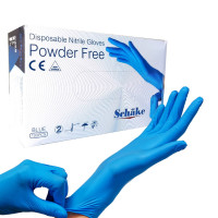 ราคา SCHAKE ถุงมือยางไนไตร 951 ชนิดไม่มีแป้ง สีฟ้า หนา 4.8mil ไซส์ M (1 กล่อง/50คู่) (YA37881)