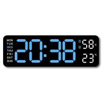 ราคา นาฬิกาดิจิตอลแขวนผนัง LED รุ่น HMLV-00056-BU สีน้ำเงิน ขนาด 23x8x3 ซม. (YC32513)