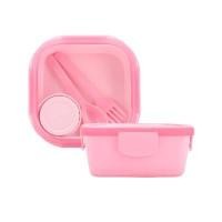 ราคา DOUBLE LOCK กล่องใส่อาหาร 2 ชั้น ความจุ 1080 ML สีชมพู (YC32852)