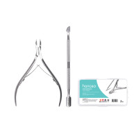 ราคา HANASO ชุดกรรไกรตัดหนังสแตนเลส 2 ชิ้น สี Silver White (YC87344)