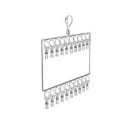 ราคา CASSA-CB0173-CS2-0420 -ห่วงตากผ้าสแตนเลสแท้แบบสี่เหลี่ยม 20 ตัวหนีบ (YA31144)