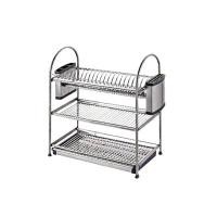 ราคา CASSA-C1L004-SUS304-345S-ที่คว่ำจานสแตนเลสแบบ 3 ชั้น พร้อมที่เก็บมีด (YA31982)