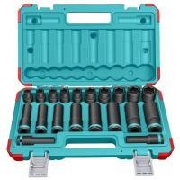 ราคา TOTAL ชุดลูกบล็อกกระแทกแบบสั้น 1/2 นิ้ว 20 ตัว รุ่น THKISD12203L (YD20072)