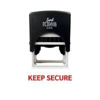 ราคา SANDKING ตรายางหมึกในตัว ข้อความ KEEP SECURE ขนาด 47x18 มม. สีแดง (YC36788)