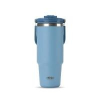 ราคา TYESO แก้วน้ำสแตนเลสเก็บความเย็น รุ่น TS-8830 ขนาด 1200 มล. พร้อมหูหิ้วและหลอดดูด (YC48427)