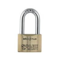 ราคา กุญแจลูกปืนคล้องคอยาวทองเหลืองชุบโครมเมี่ยม SOLEX รุ่น (Y035950)