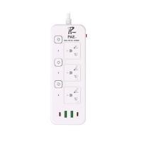 ราคา NATAKU ปลั๊กไฟ 3 เมตร รุ่น T913U ขาว (3 ช่อง 3 สวิตช์ 2 USB 2 TYPE-C มอก. 2432-2555) (YD21310)