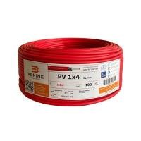 ราคา VENINE สายไฟโซลาร์เซลล์ PV1x4 SQ.MM ความยาว 100 เมตร สีแดง (YD08504)