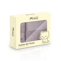 ราคา MIKU ชุดเซ็ตผ้าขนหนูสีกะปิ CW-310 ขนาด 70x140 ซม. และ 35x75 ซม. (YD08971)