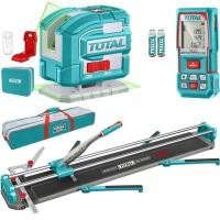 ราคา TOTAL ชุดคอมโบ 3IN1 งานตัดกระเบื้อง รุ่น TOS250911 ประกอบด้วยแท่นตัดกระเบื้อง 47 นิ้ว เลเซอร์วัดระยะ 100 เมตร เครื่องวัดระดับเลเซอร์ 5 เส้น (YD22995)