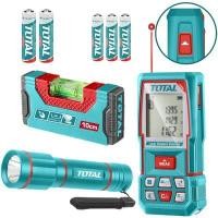 ราคา TOTAL เครื่องวัดระยะเลเซอร์ 100 เมตร พร้อมระดับน้ำมินิและไฟฉาย รุ่น TOS251003 (YD23997)
