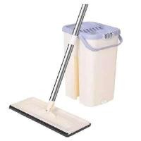 ราคา ไม้ถูพื้นแบบรีดน้ำพร้อมถังปั่น Flat mop ม็อบถังรีดน้ำ รุ่น CLEANING11 (YA08419)