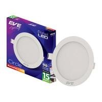 ราคา โคมดาวน์ไลท์หน้ากลม 6 นิ้ว LED 15W Warm White EVE LIGHTING รุ่น RD Panel Light 15W WW สีขาว (Y039413)
