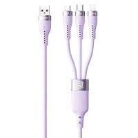 ราคา REMAX สายชาร์จ 3-in-1 USB to LTG/Micro/Type C - RC-C151 Remax Purple ชิ้น (YD21848)