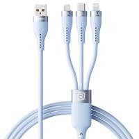 ราคา REMAX สายชาร์จ 3-in-1 USB to LTG/Micro/Type C - RC-C151 Remax Blue ชิ้น (YD21847)